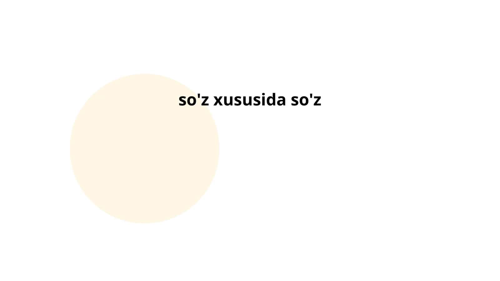 so'z xususida so'z 1