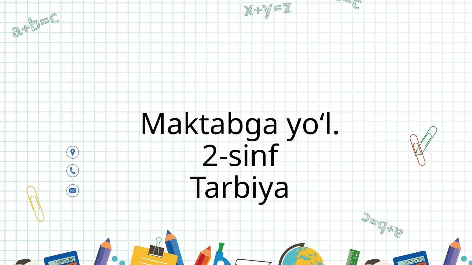 Maktabga yo‘l. 2-sinf Tarbiya 1