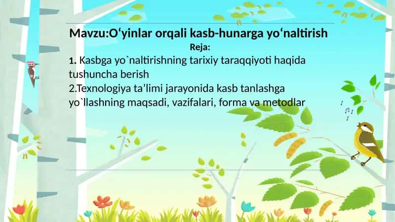 Oʻyinlar orqali kasb-hunarga yoʻnaltirish 1