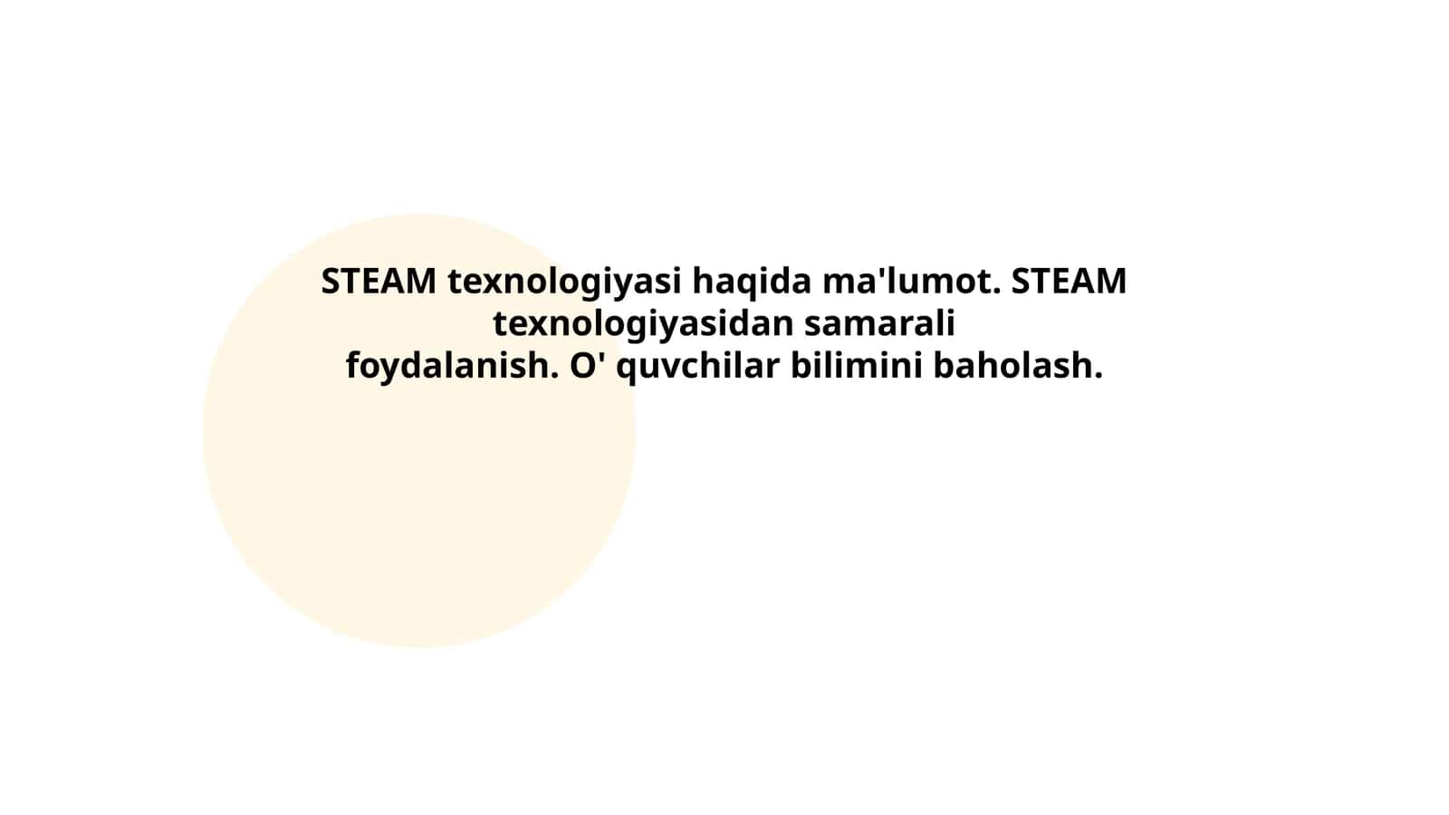 STEAM texnologiyasi haqida ma'lumot 1