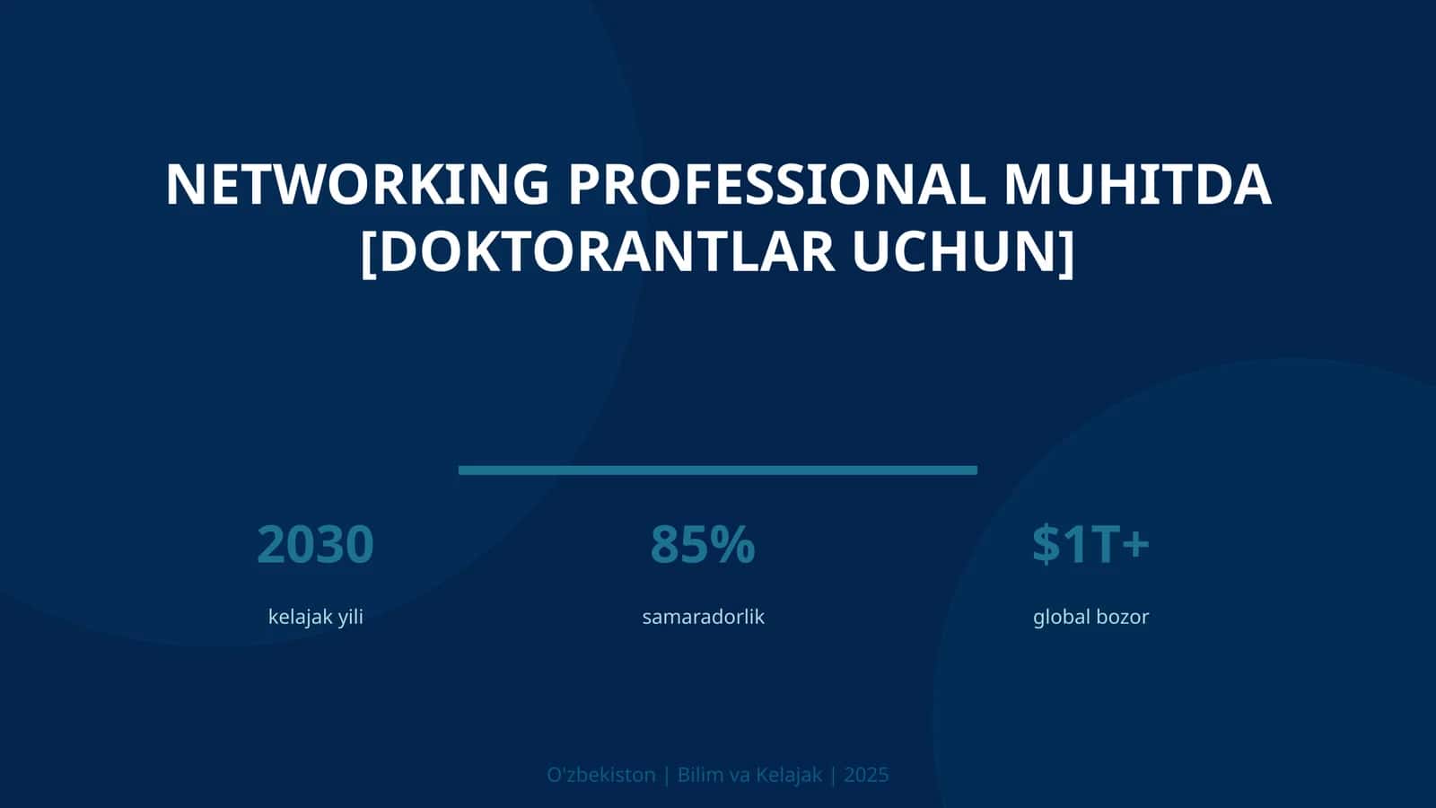 Networking professional muhitda [doktorantlar uchun] 1