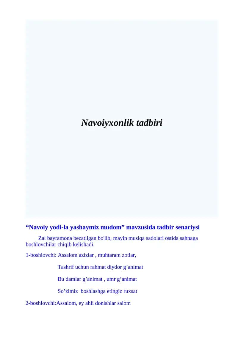 Navoiyxonlik tadbiri 1