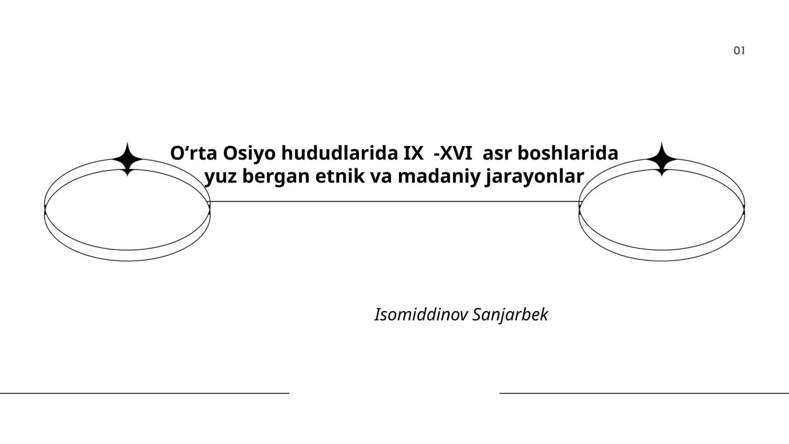 Oʻrta Osiyo hududlarida IX -XVI asr boshlarida yuz bergan etnik va madaniy jarayonlar 1