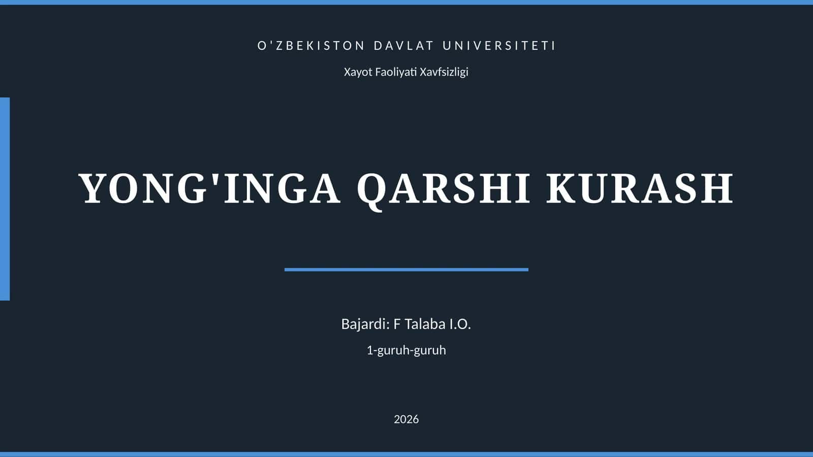 YONG'INGA QARSHI KURASH 1