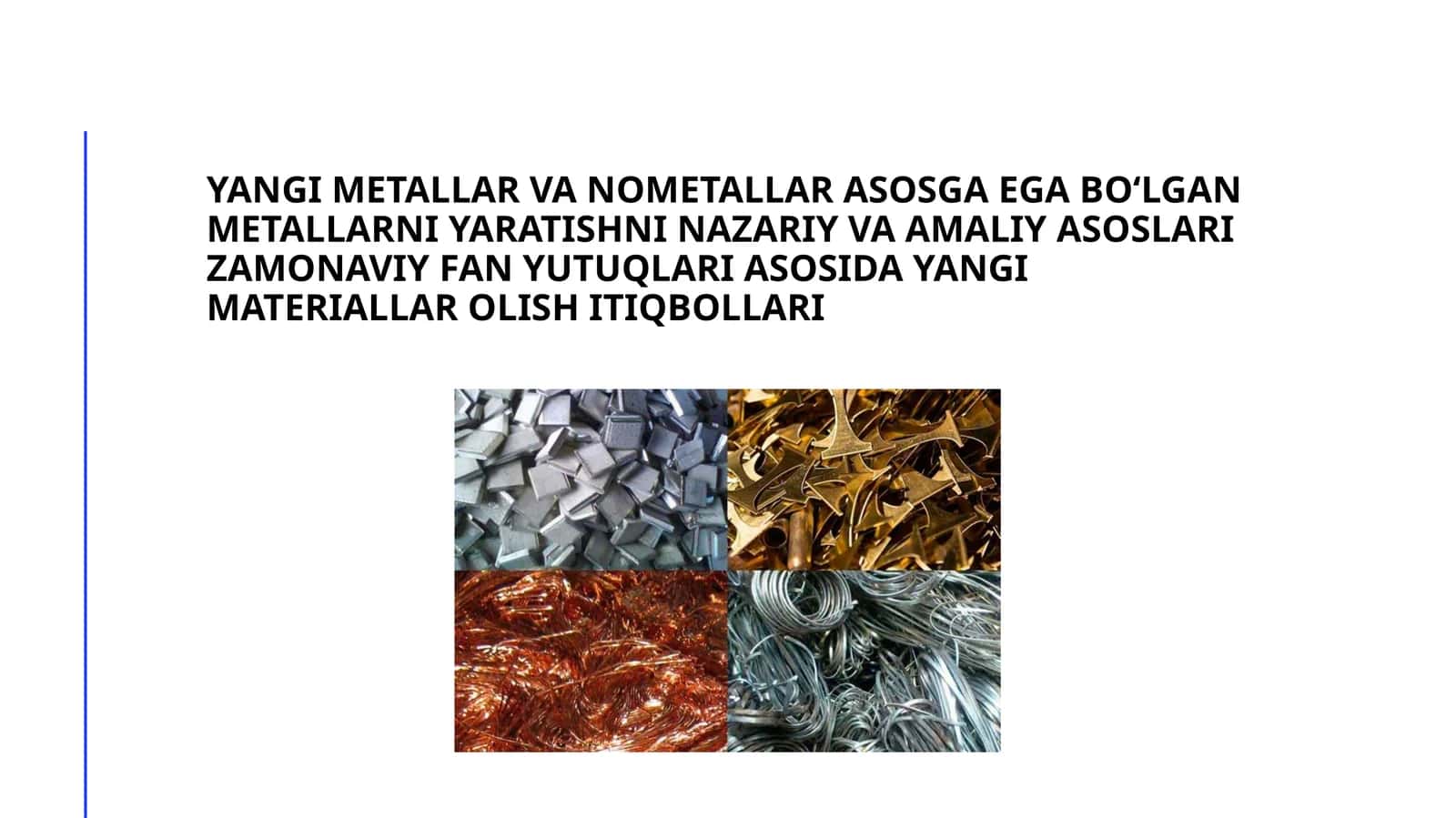 Yangi metallar va nometallar asoslari 1