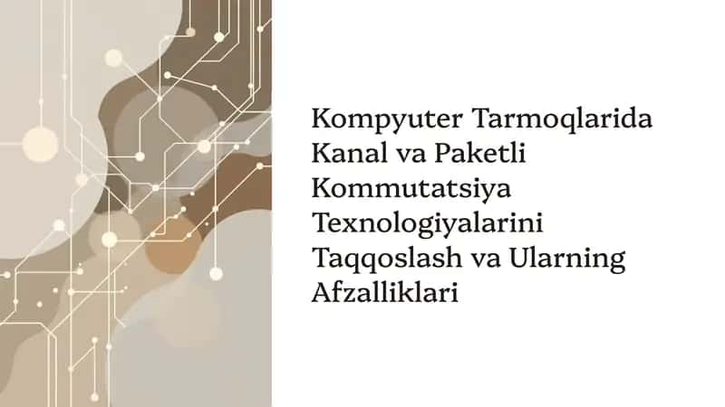 Kanal Kommutatsiyasi Nima? 1