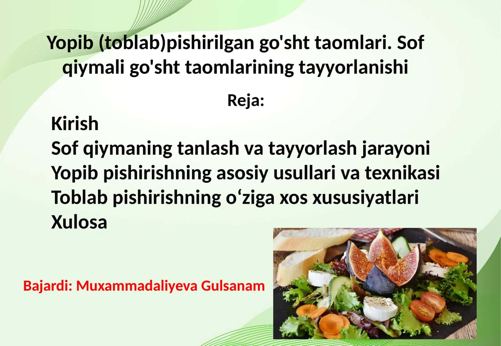 Yopib (toblab)pishirilgan go'sht taomlari. Sof qiymali go'sht taomlarining tayyorlanishi 1