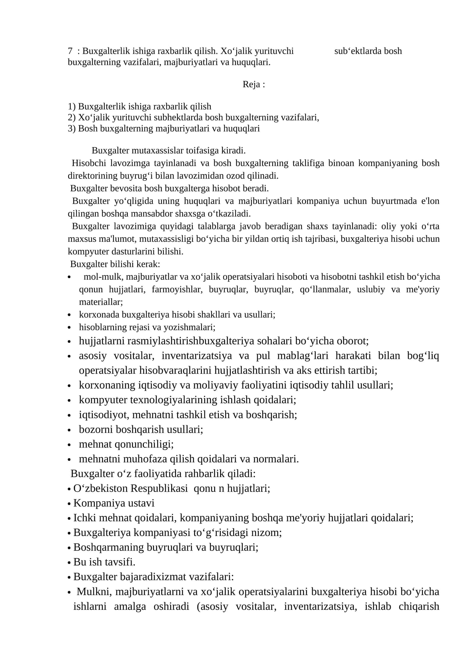 Buxgalterlik ishiga raxbarlik qilish 1