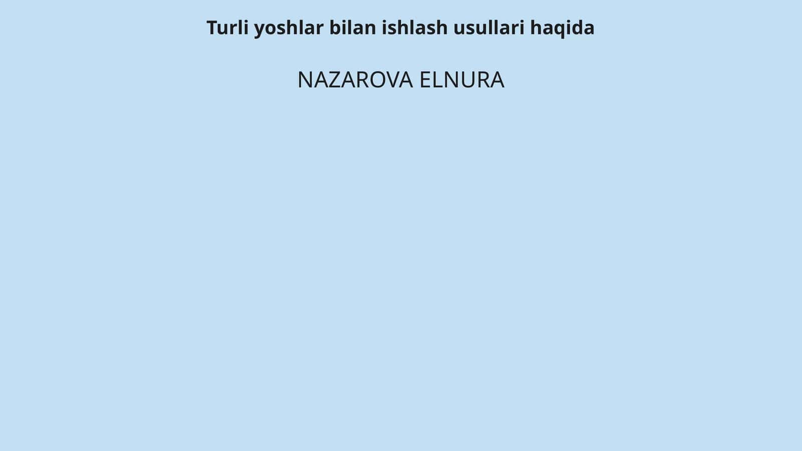 Yoshlar psixologiyasi 1