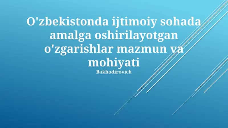 O'zbekiston ta'lim islohotlari 1