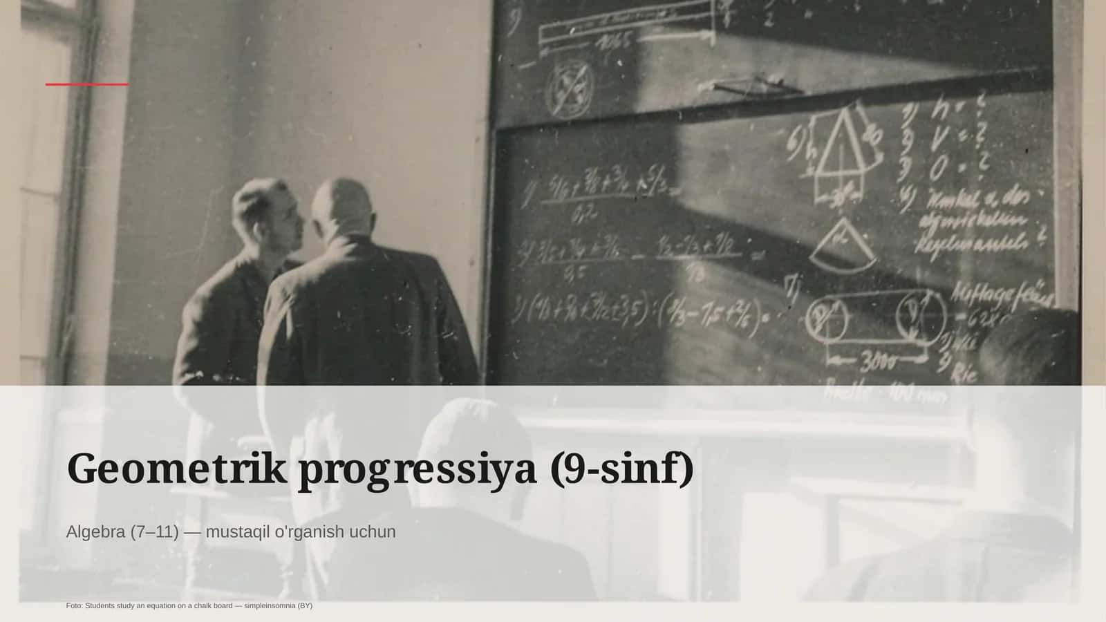 Geometrik progressiya (9-sinf) 1