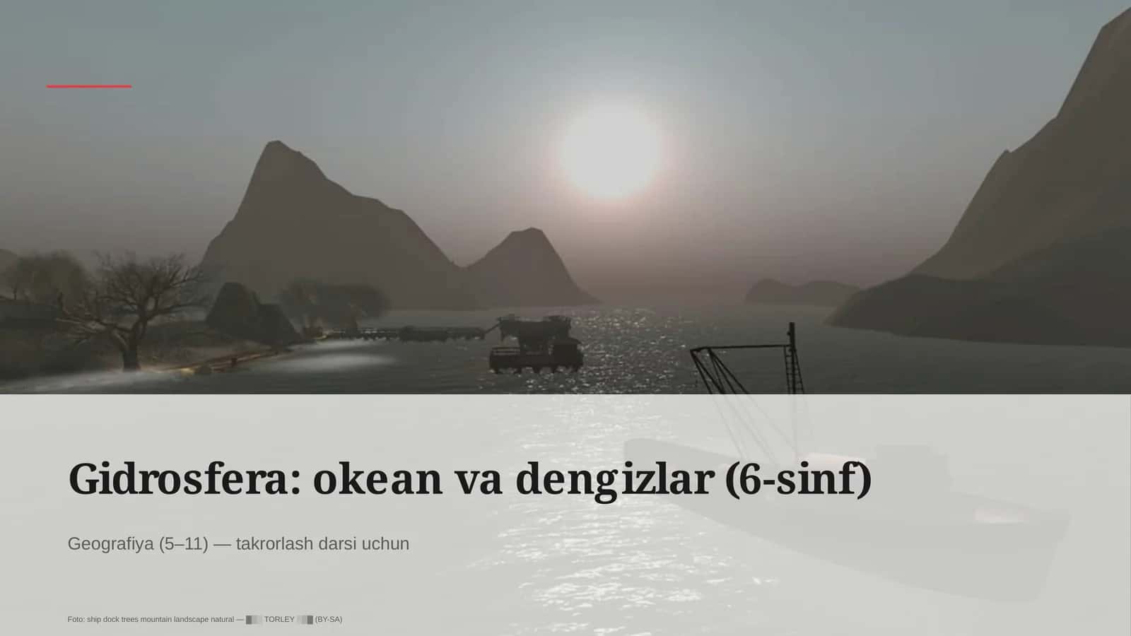 Gidrosfera: okean va dengizlar (6-sinf) 1