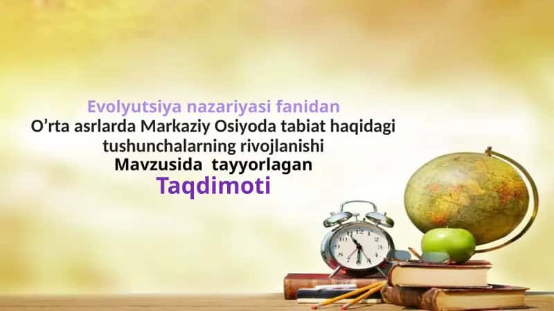O’rta asrlarda Markaziy Osiyoda tabiat haqidagi tushunchalarning rivojlanishi 1