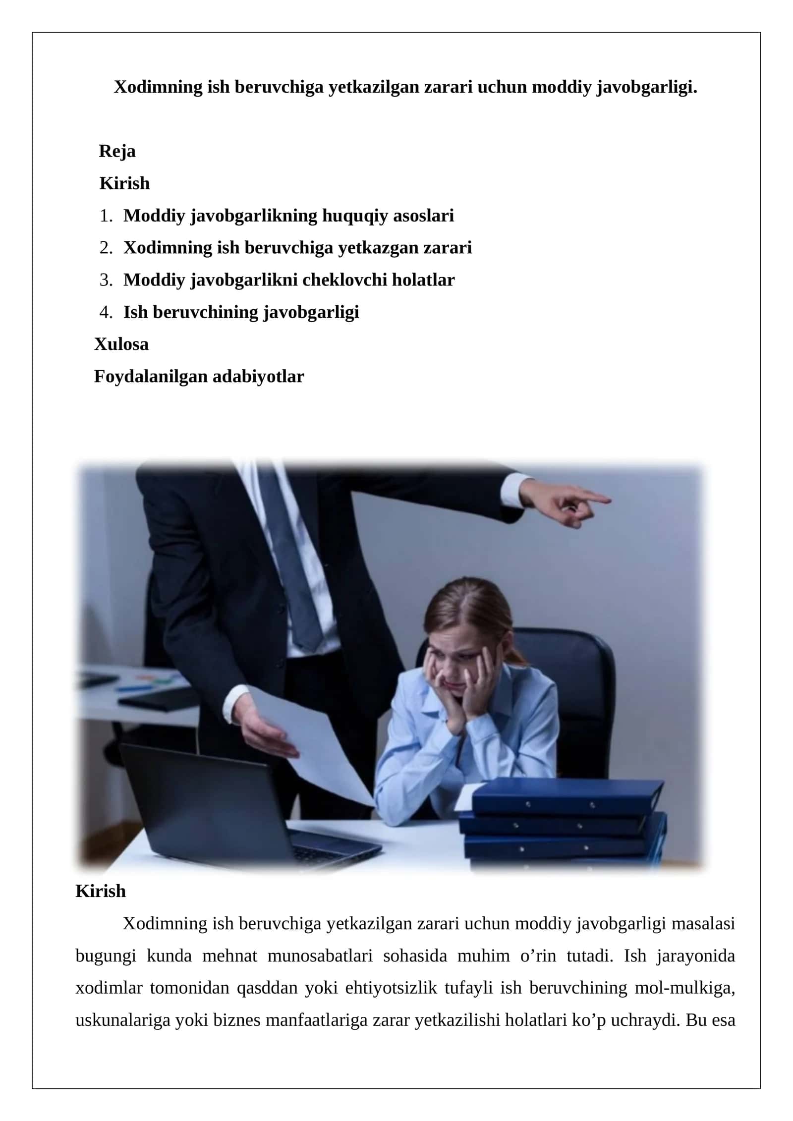 Moddiy javobgarlikning huquqiy asoslari 1