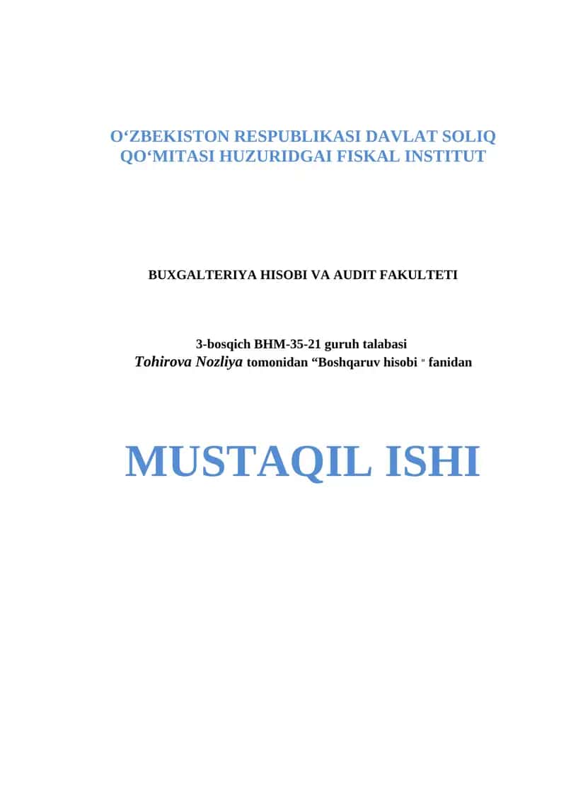 Bashoratlash usullari 1