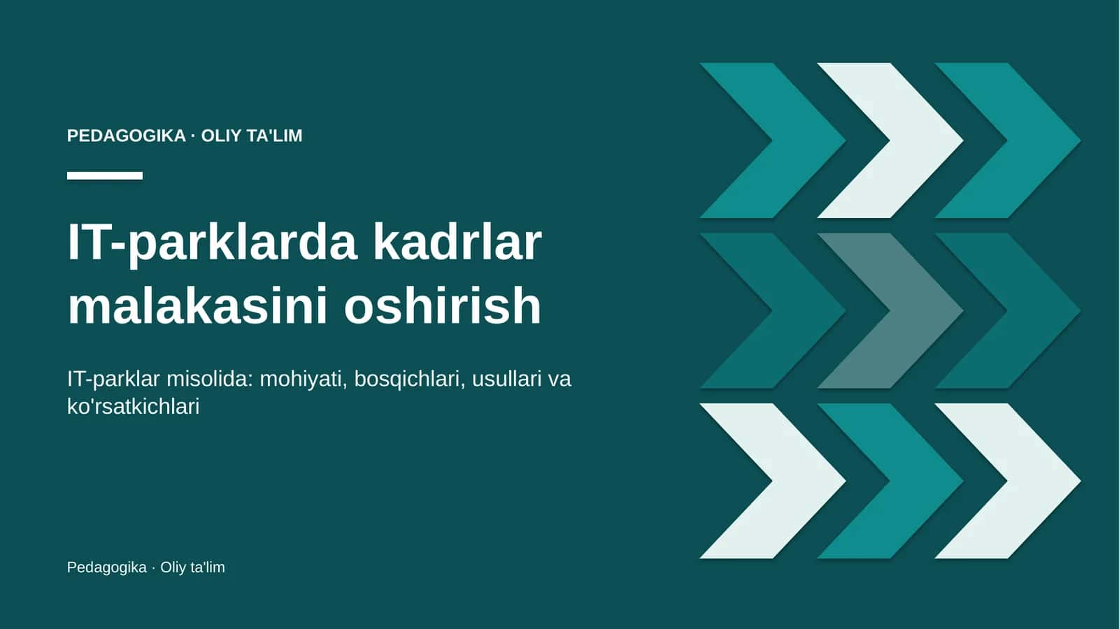 IT-parklarda kadrlar malakasini oshirish 1