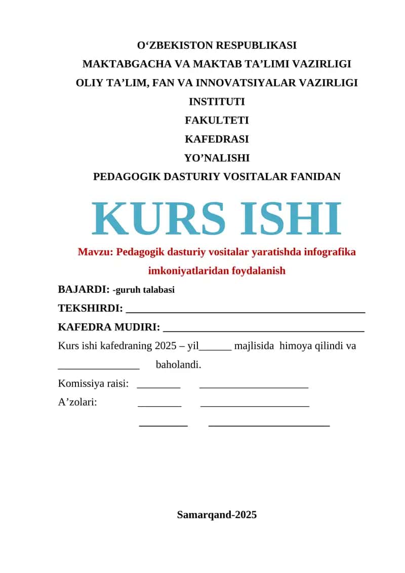 Pedagogik dasturiy vositalar yaratishda infografika imkoniyatlaridan foydalanish 1