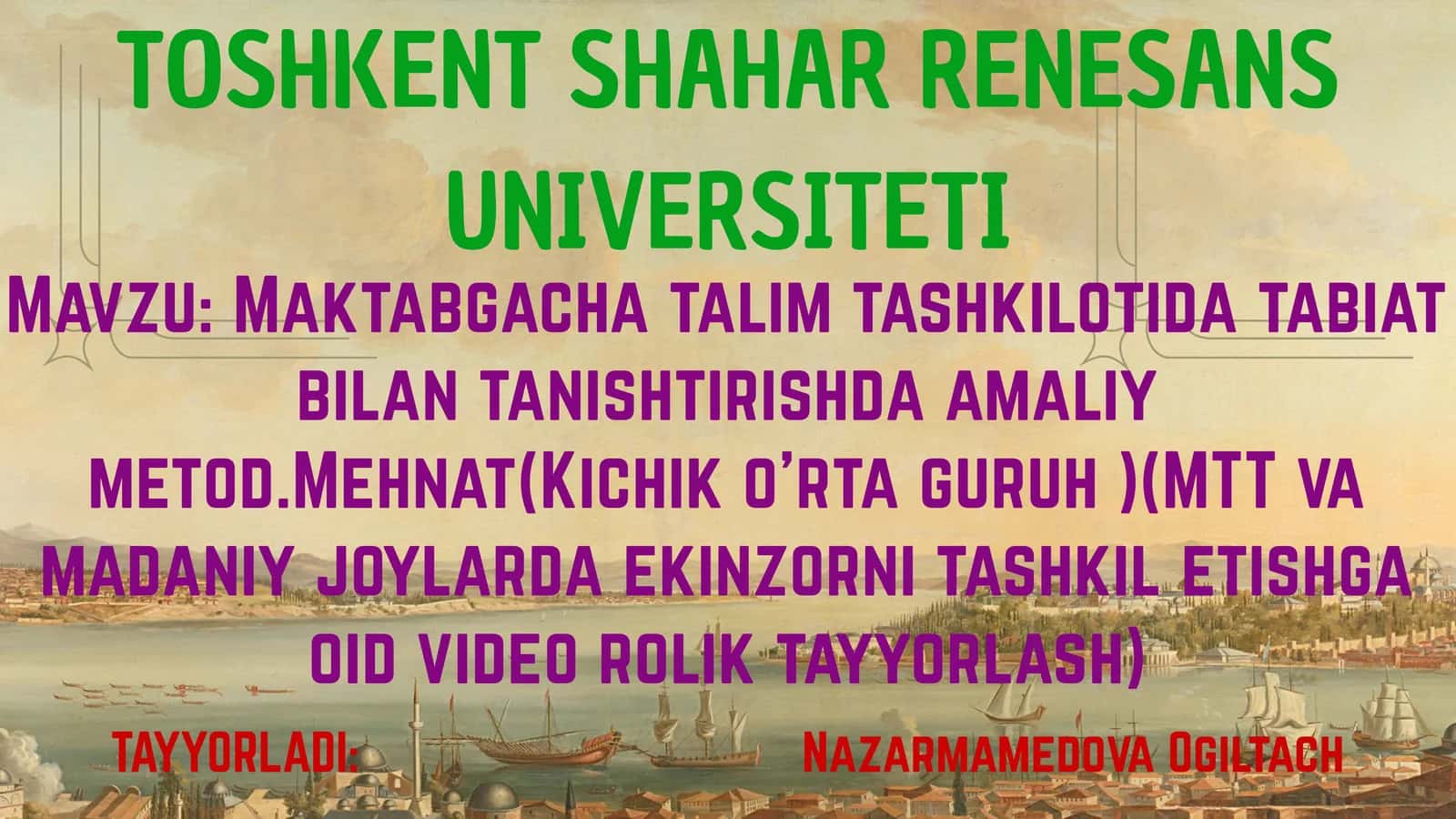 Tabiat bilan tanishtirishda amaliy metodlar 1
