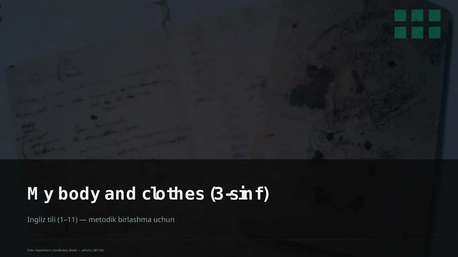 My body and clothes (3-sinf) 1