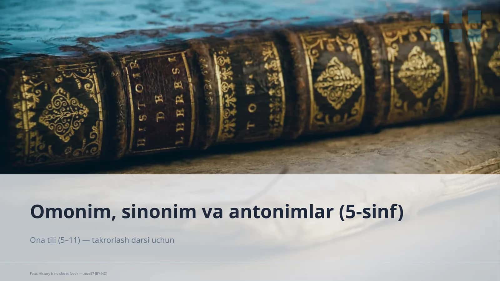Omonim, sinonim va antonimlar (5-sinf) 1