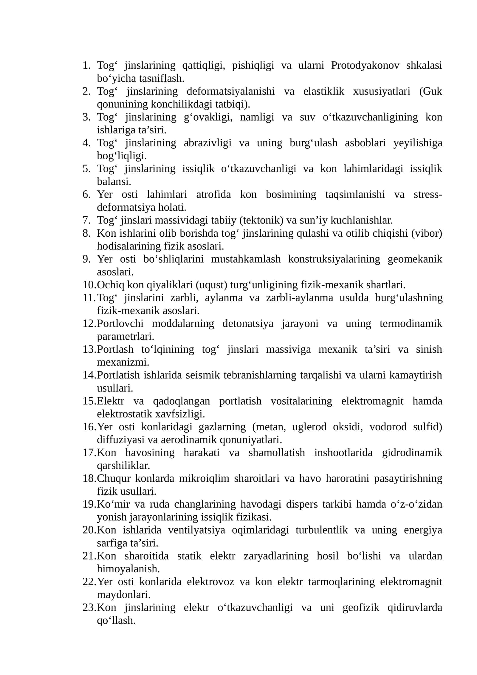 Tog‘ jinslarining fizik-mexanik xususiyatlari 1