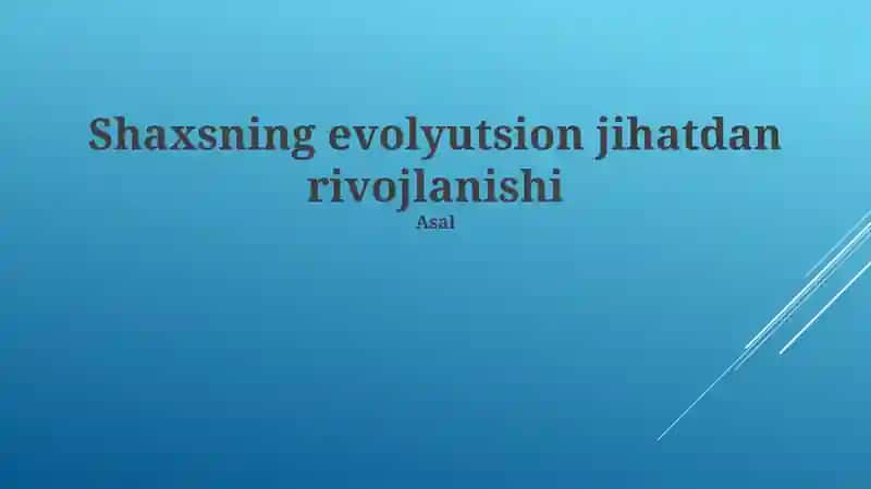 Zamonaviy Insonlar va Undan Keyin 1