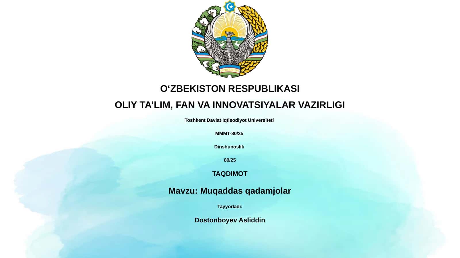 Muqaddas qadamjolar 1