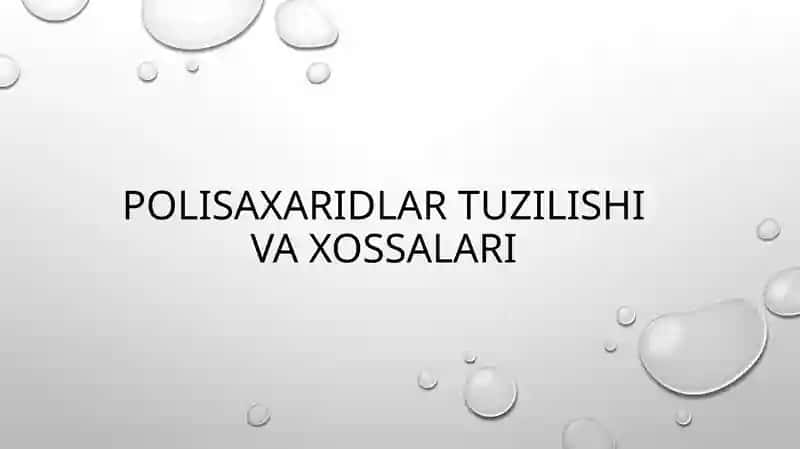 Polisaxaridlar
