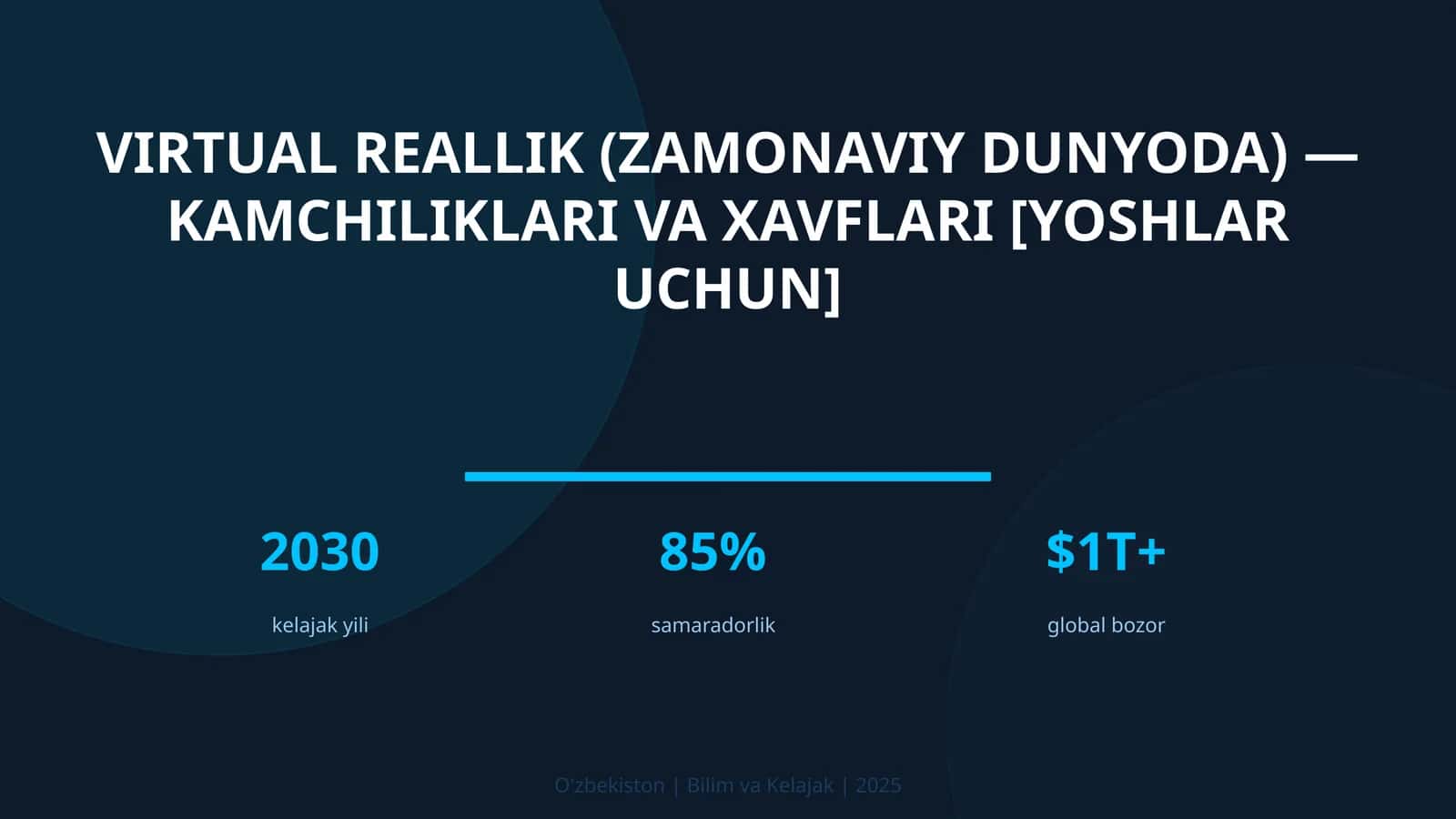 VIRTUAL REALLIK (ZAMONAVIY DUNYODA) — KAMCHILIKLARI VA XAVFLARI [YOSHLAR UCHUN] 1