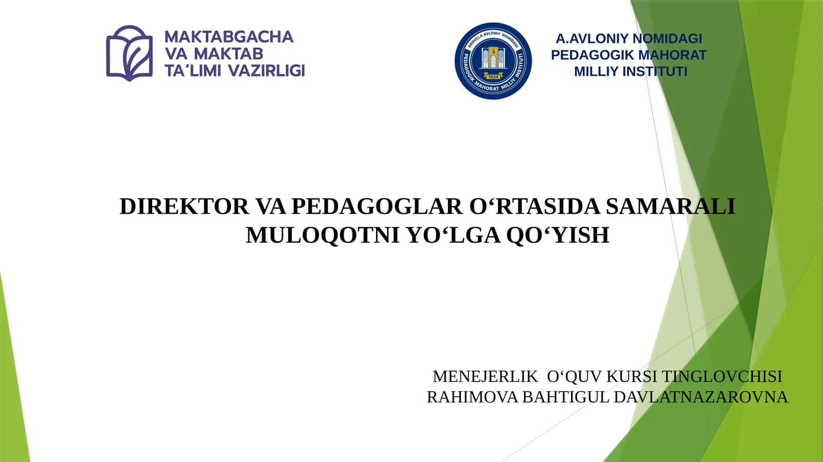 Samarali muloqotni yo‘lga qo‘yish 1