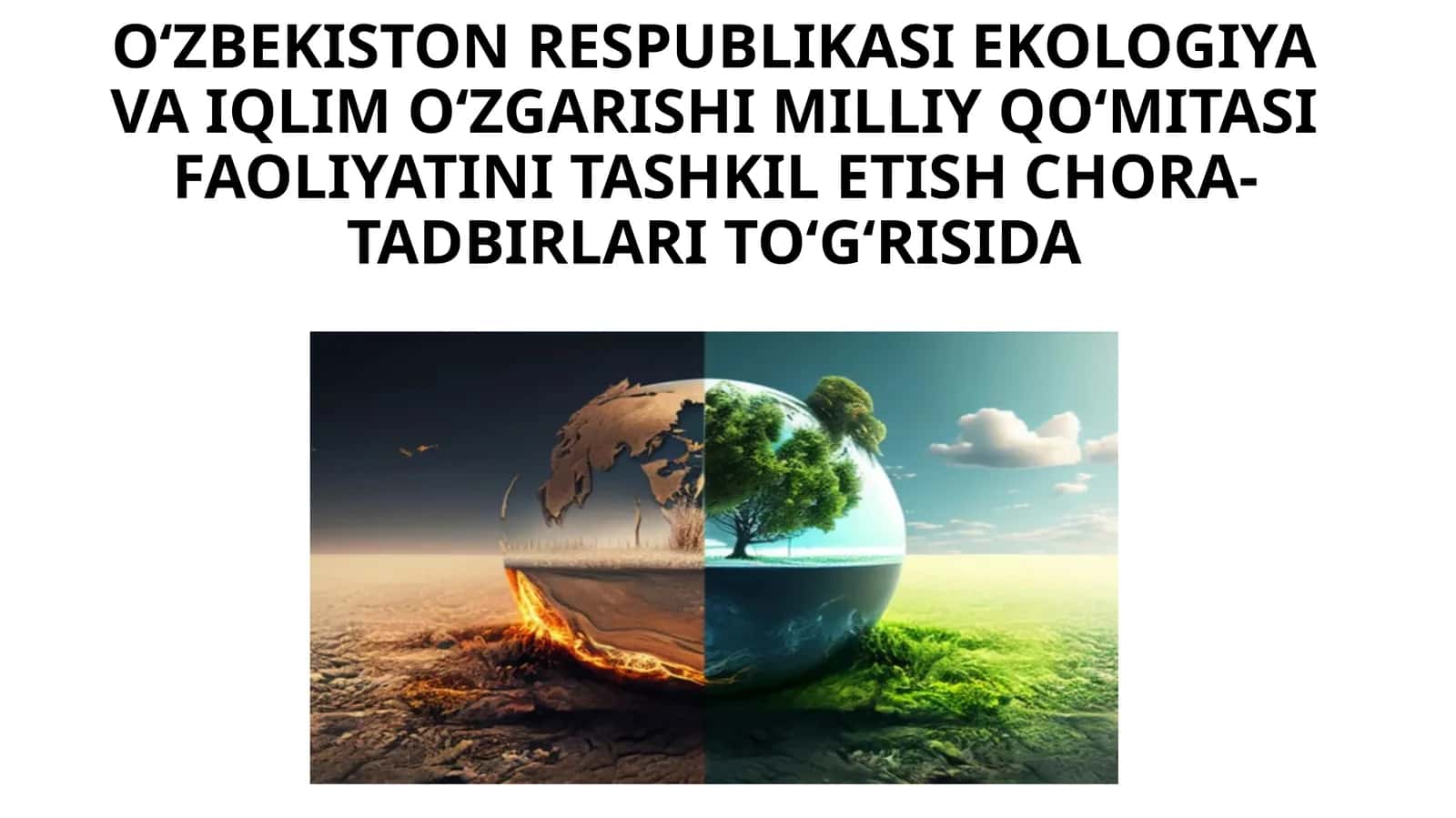 Oʻzbekiston Respublikasi Ekologiya va iqlimoʻzgarishi milliy qoʻmitasi faoliyati 1