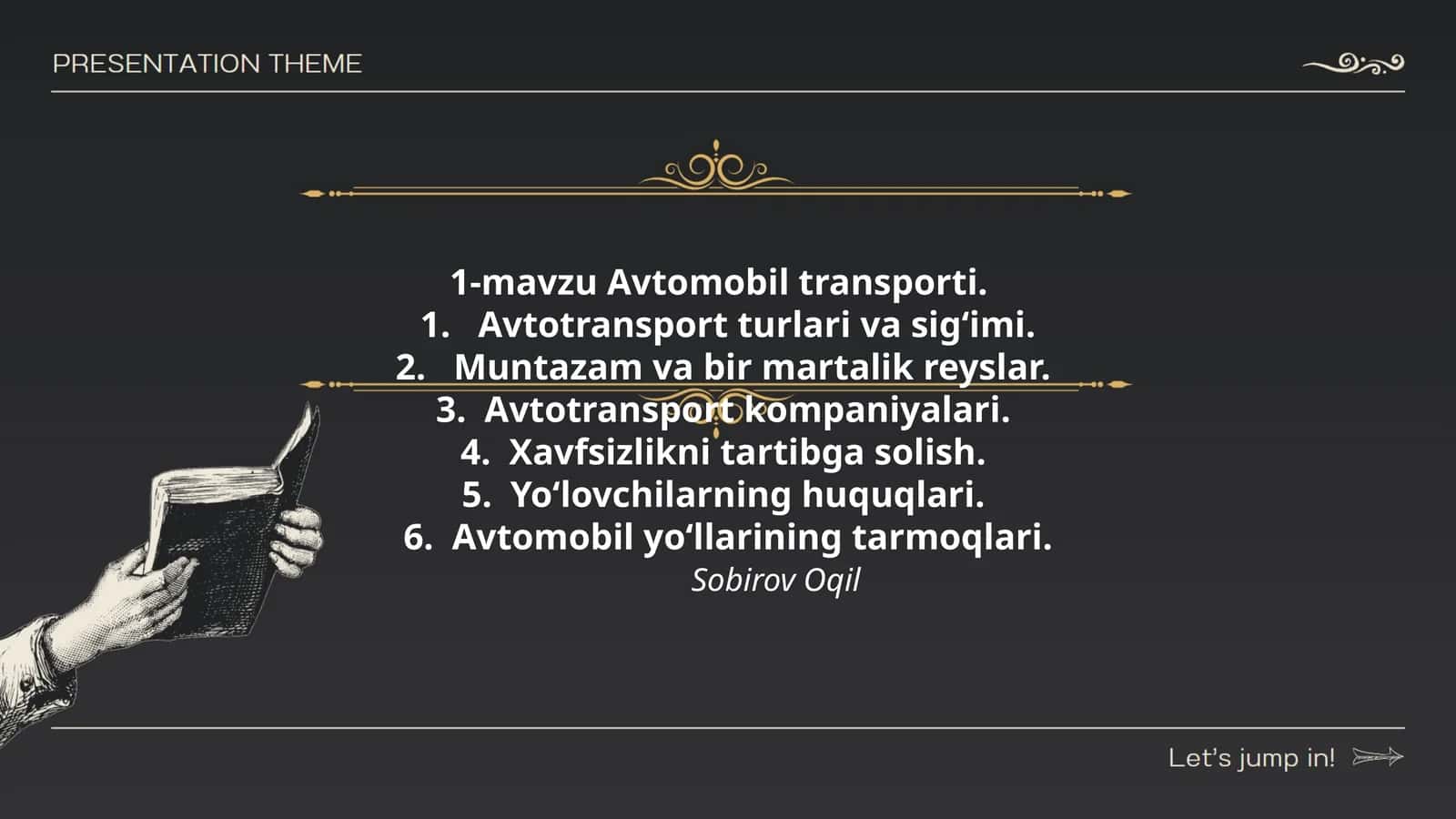 Avtomobil transporti 1