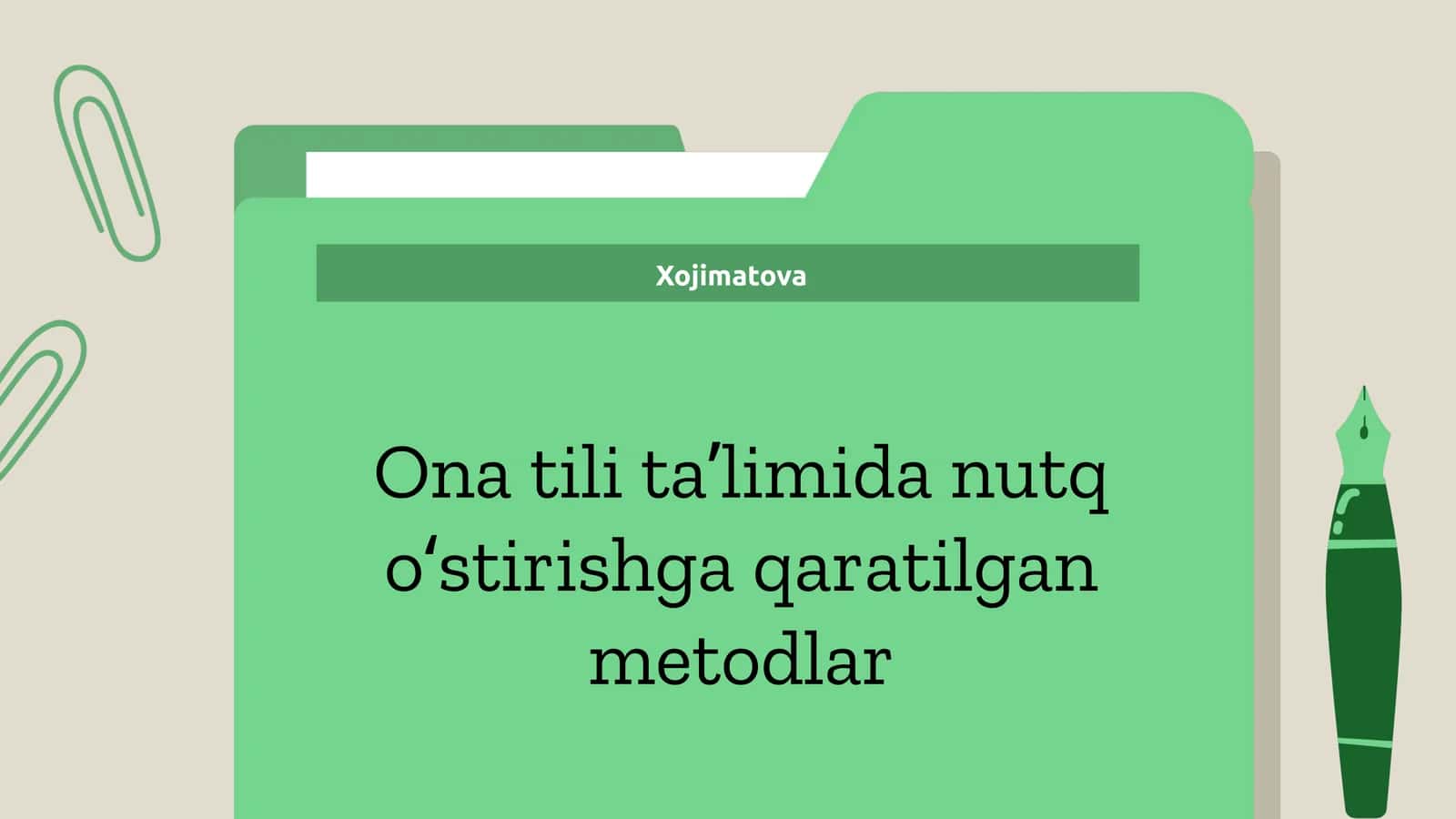 Nutq o'stirish metodlari 1