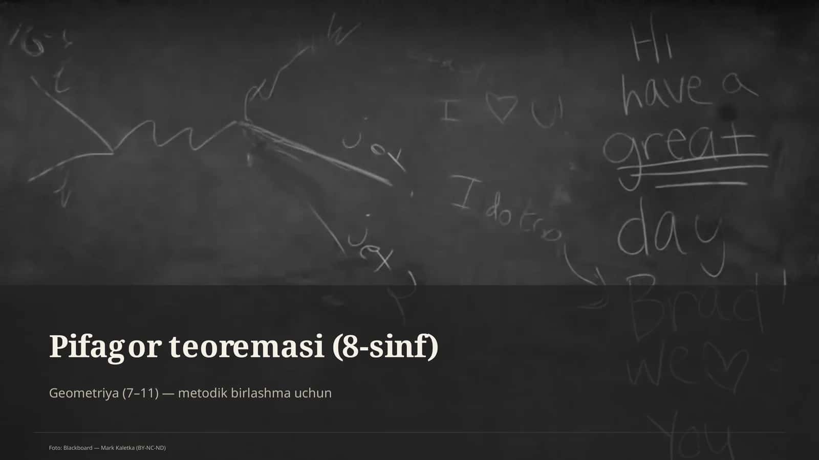 Pifagor teoremasi (8-sinf) 1
