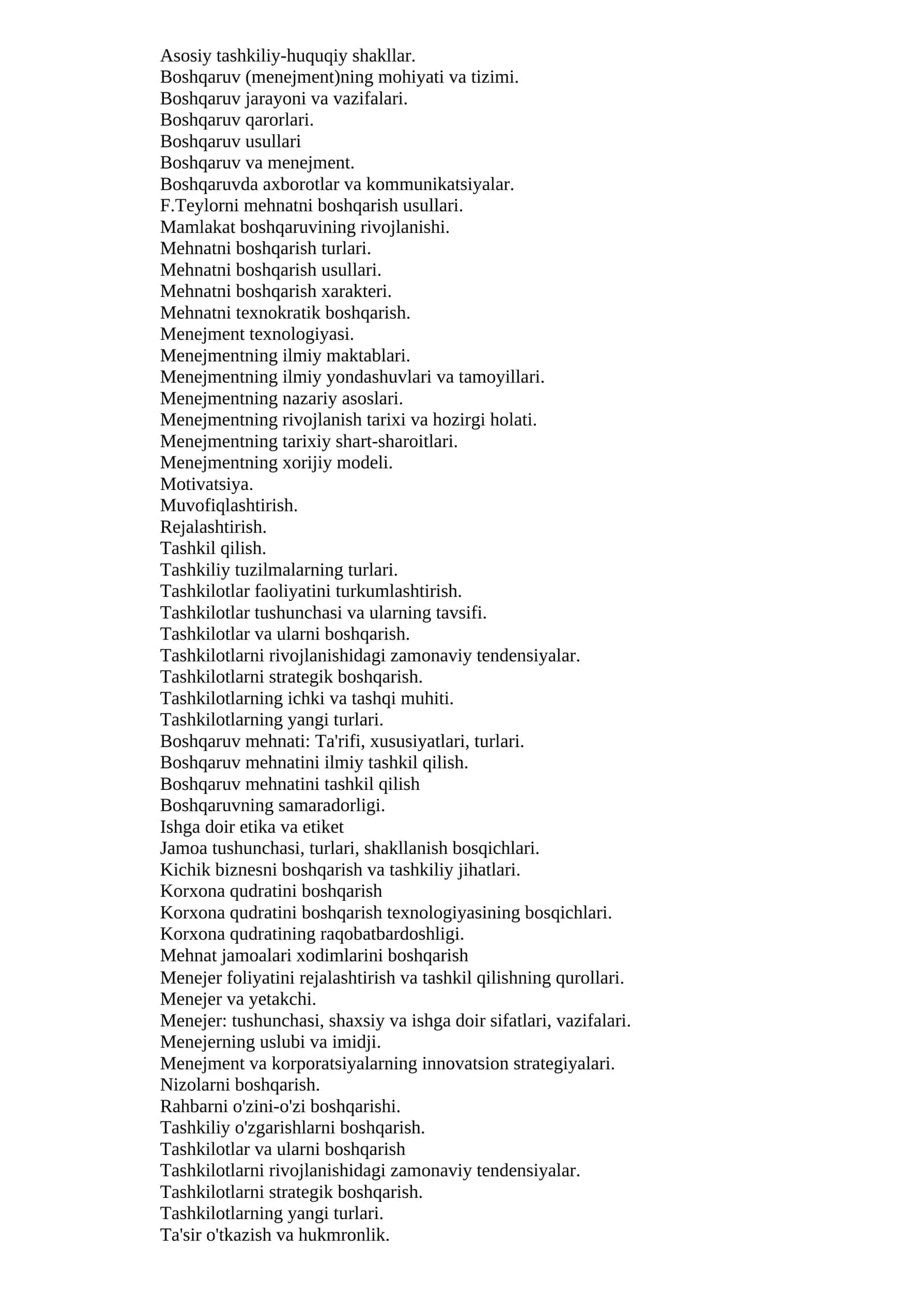 Boshqaruv (menejment)ning mohiyati va tizimi 1