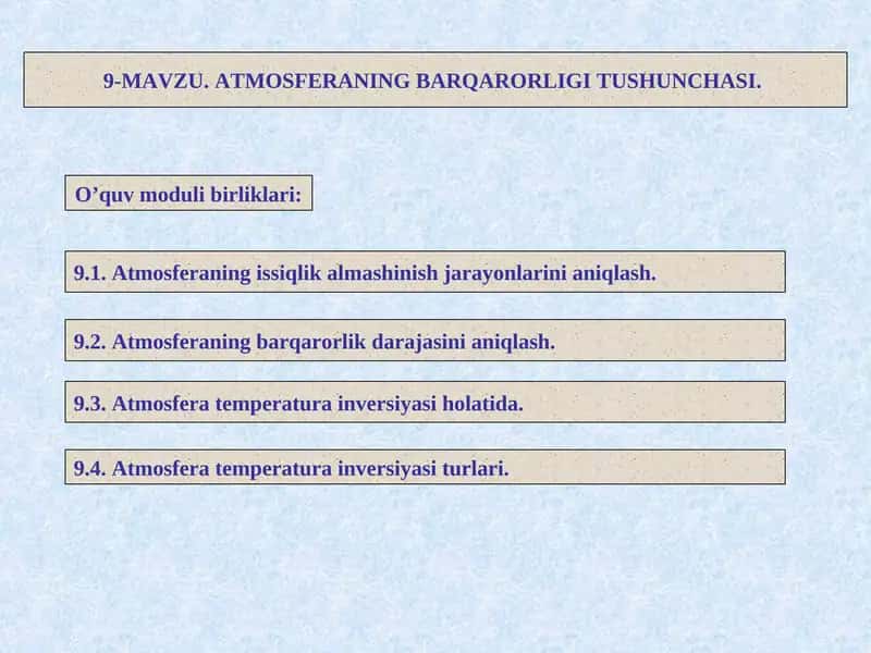 ATMOSFERANING BARQARORLIGI TUSHUNCHASI 1