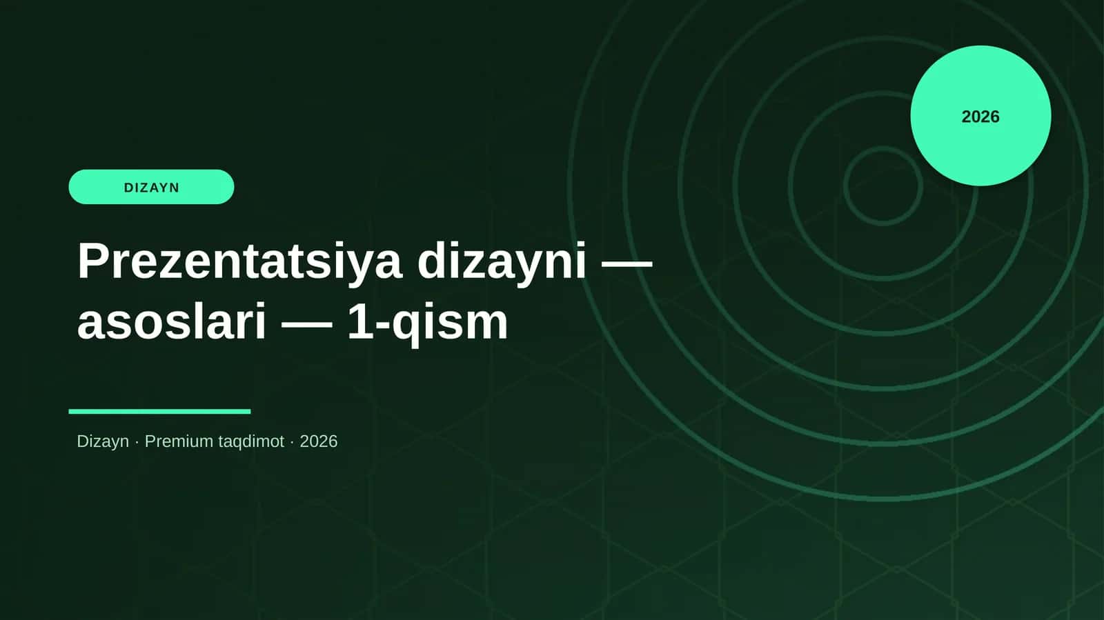 Prezentatsiya dizayni — asoslari — 1-qism 1