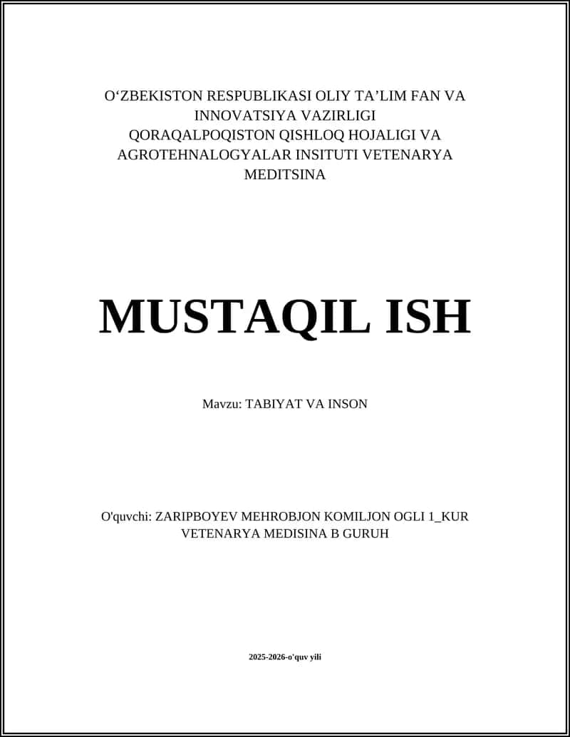 TABIYAT VA INSON 1