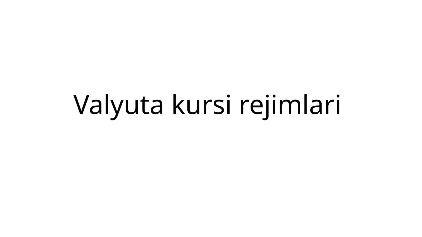 VALYUTA KURSINI ANIQLASH BO'YICHA BA'ZI PRINSIPLAR 1