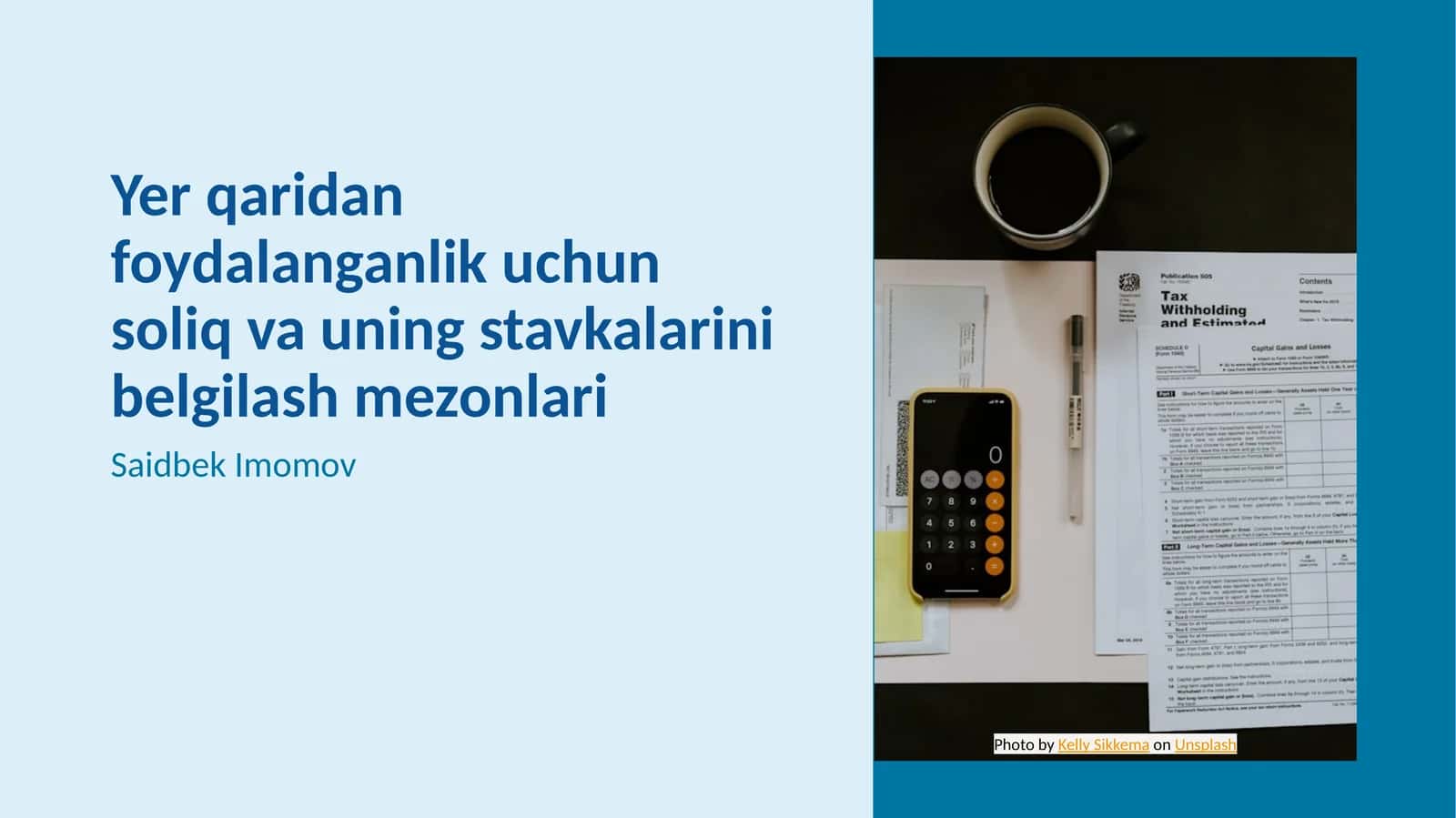 Yer qaridan foydalanganlik uchun soliq va uning stavkalarini belgilash mezonlari 1