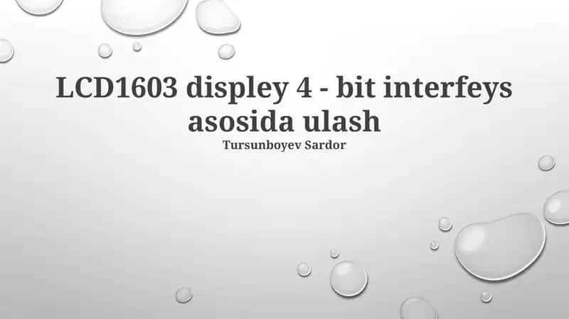 LCD1603 displey 1
