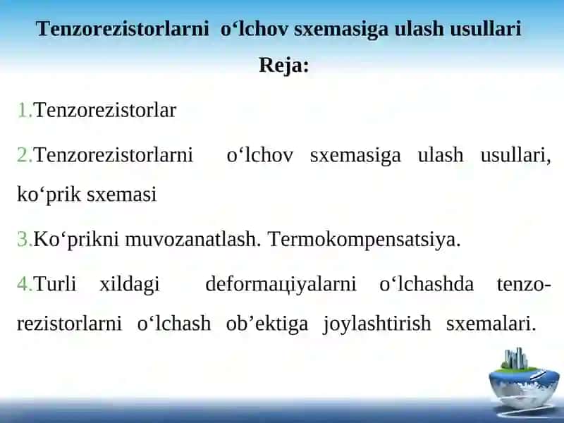 Tenzorezistorlar 1