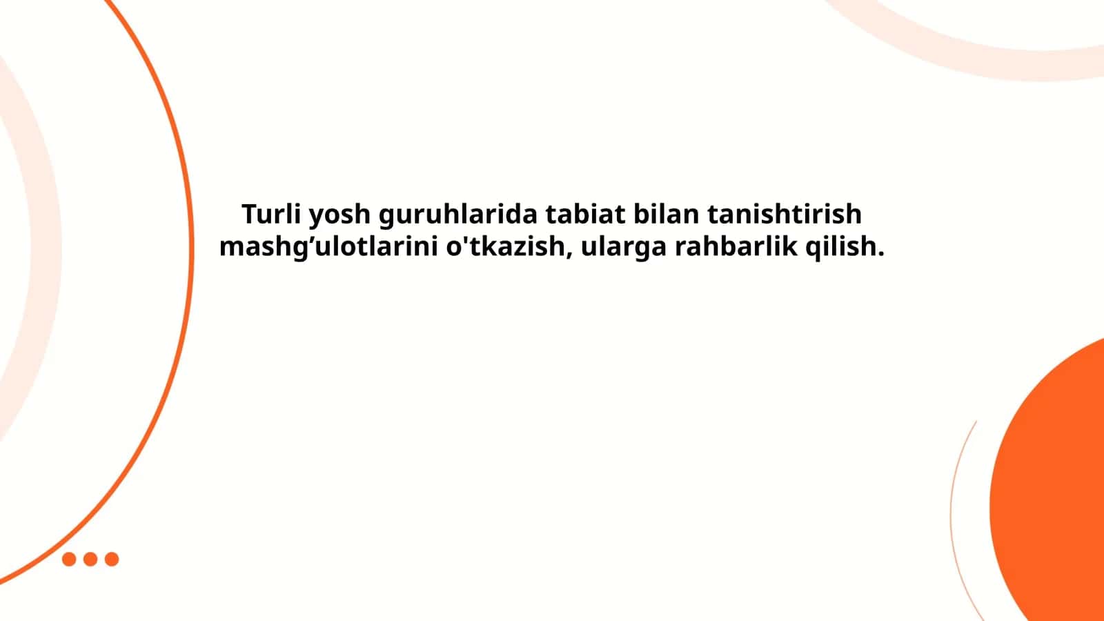 Turli yosh guruhlarida tabiat bilan tanishtirish mashg’ulotlari 1