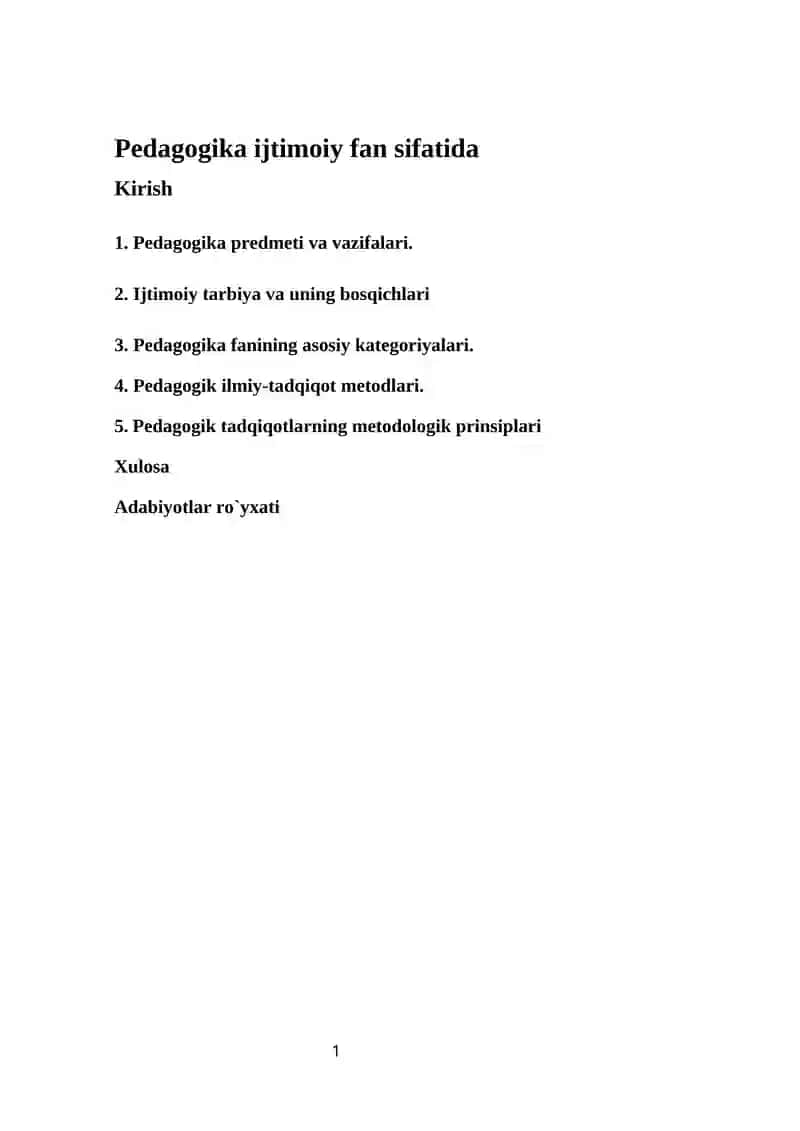 Pedagogika ijtimoiy fan sifatida 1