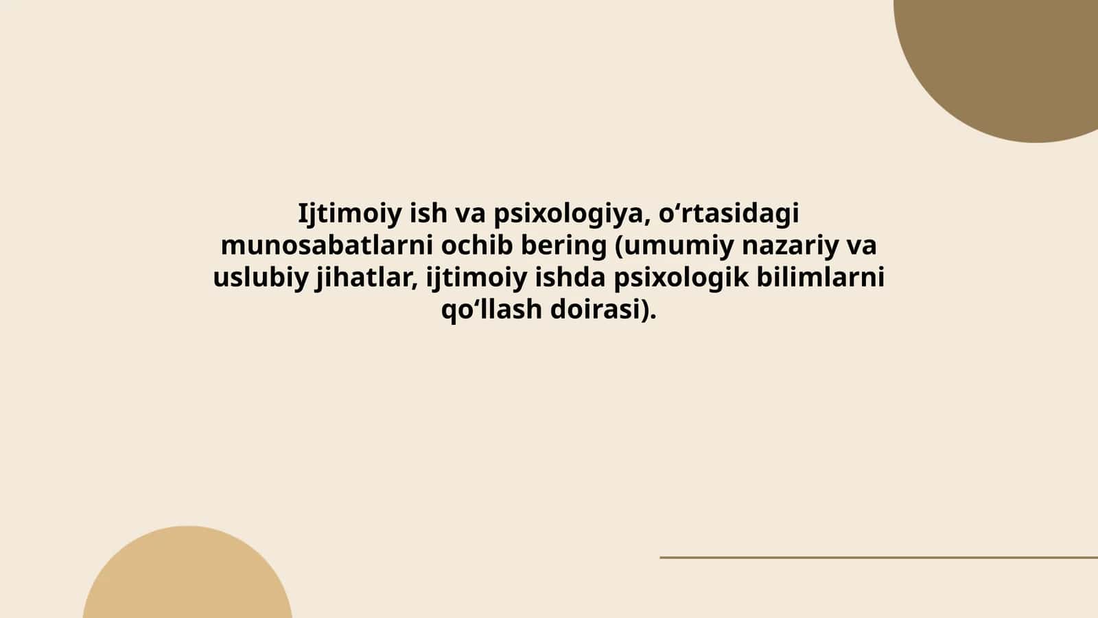 Ijtimoiy ish va psixologiya, oʻrtasidagi munosabatlarni ochib bering 1
