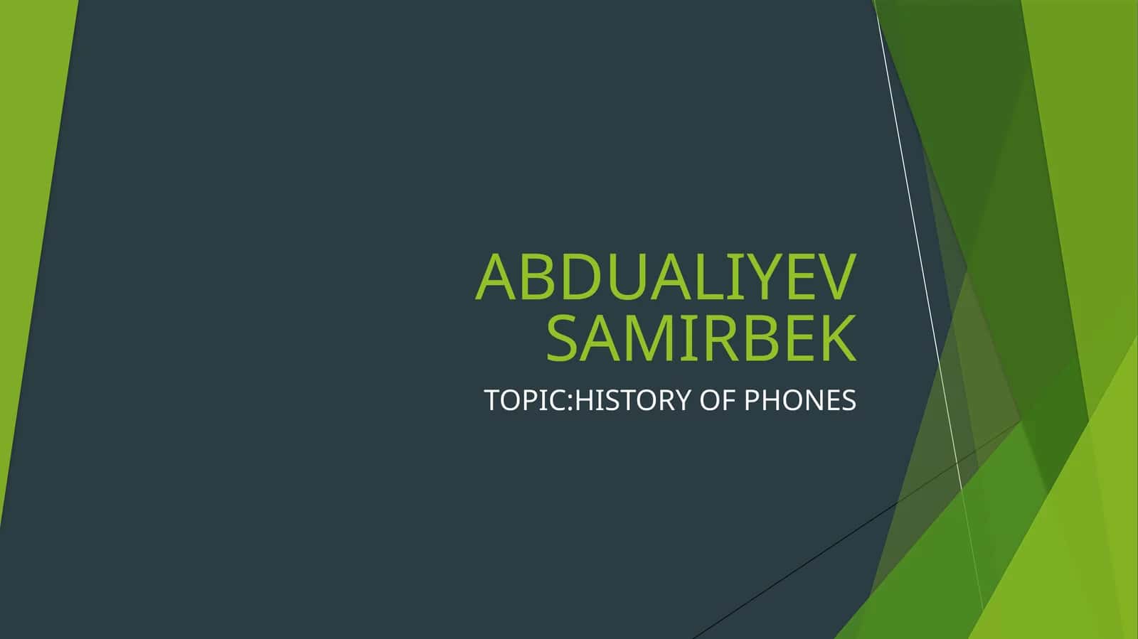 Telephones: History and Evolution 1