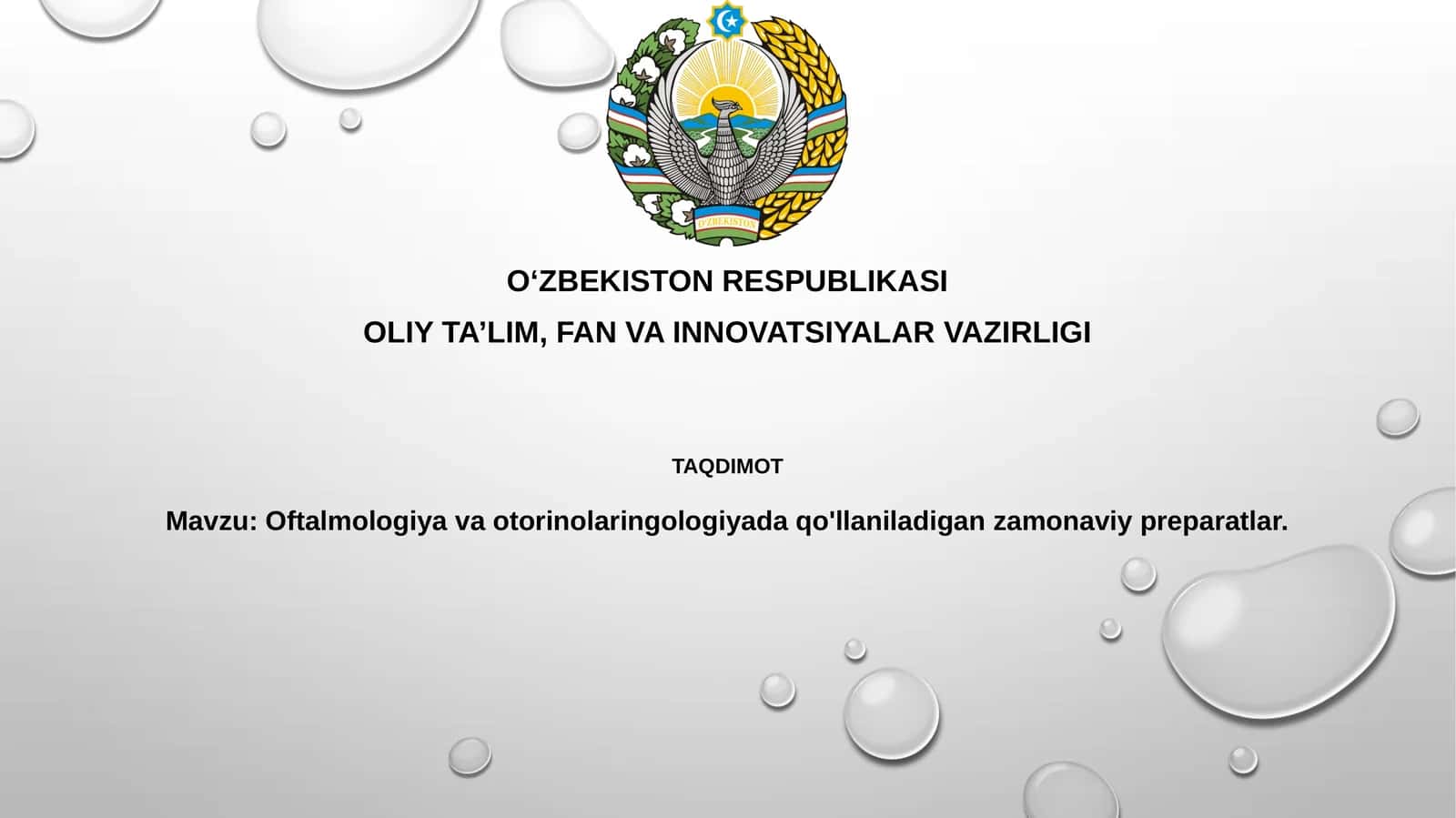 Oftalmologiyavaotorinolaringologiyadaqo'llaniladiganzamonaviypreparatlar 1