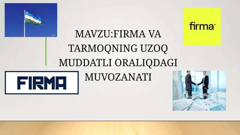 Firma va tarmoqning uzoq muddatli oraliqdagi muvozanati 1