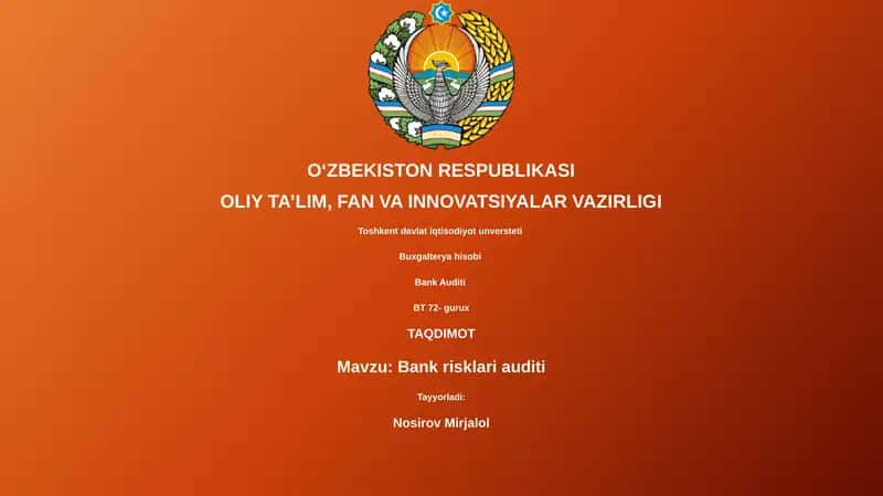 Bank risklari auditi 1