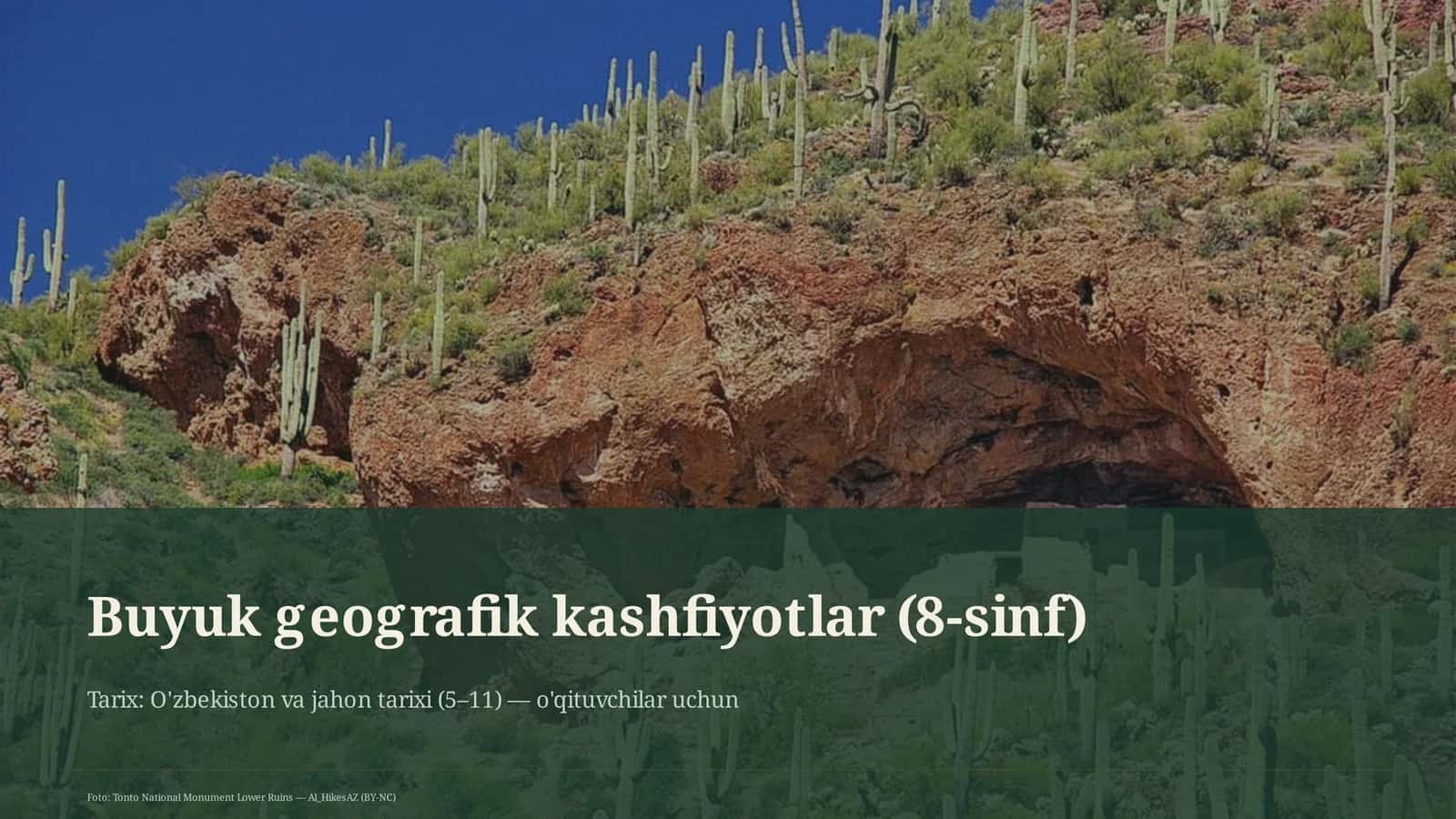 Buyuk geografik kashfiyotlar (8-sinf) 1